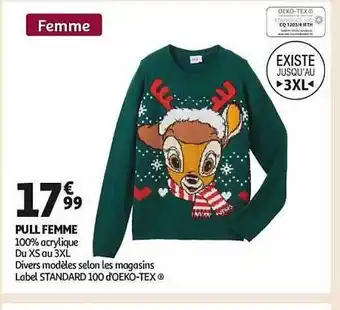 Auchan Pull femme offre