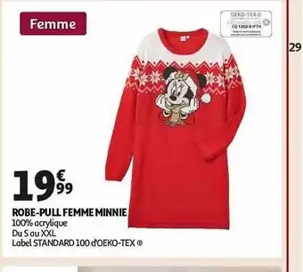 Auchan Robe-pull femme minnie offre