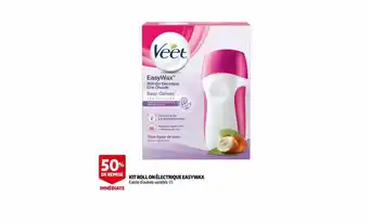 Auchan Kit roll on électrique easywax veet offre