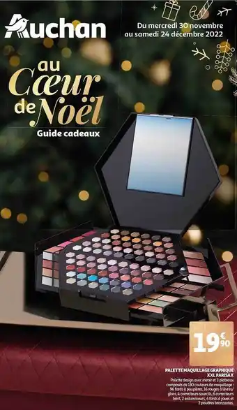 Auchan Palette maquillage graphique xxl parisax offre
