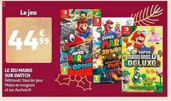 Auchan Le jeu mario sur switch offre