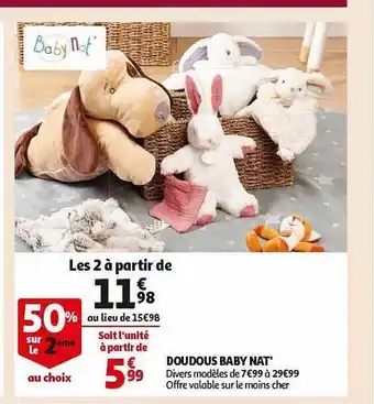 Auchan Doudous baby nat' offre
