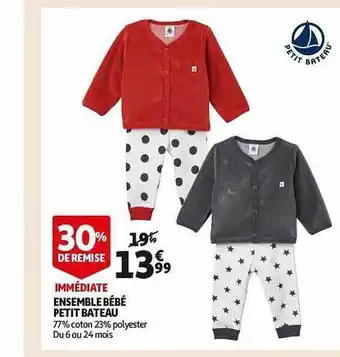 Auchan Ensemble bébé petit bateau offre