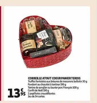 Auchan Corbeille atout cœur panier terdis offre