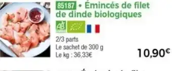 Thiriet Émincés De Filet De Dinde Biologiques offre