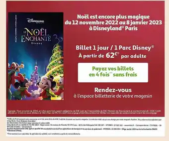 Auchan Billet 1 jour-1 parc disney offre