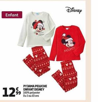 Auchan Pyjama peluche enfant disney offre