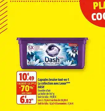 Coccinelle Express Capsules lessive tout-en-1 la collection avec lenor dash offre