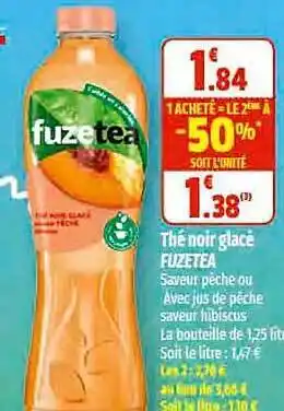 Coccinelle Express Thé noir glacé fuzetea offre