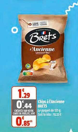 Coccinelle Supermarché Chips à l'ancienne brets offre