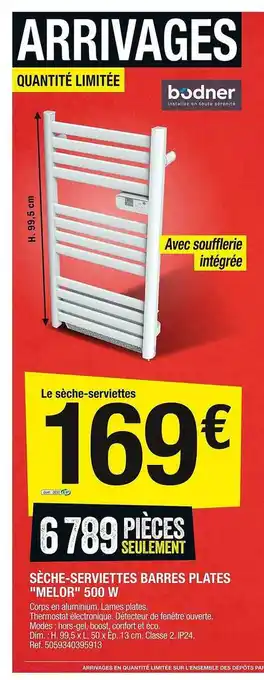 Brico Dépôt Sèche-serviettes barres plates offre