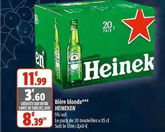 Coccinelle Express Bière blonde heineken offre