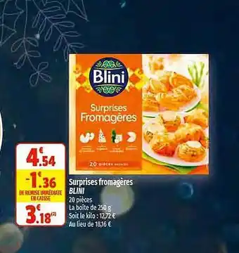 Surprises fromagères blini