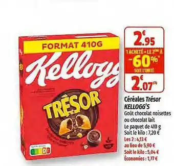 Céréales trésor kellogg's