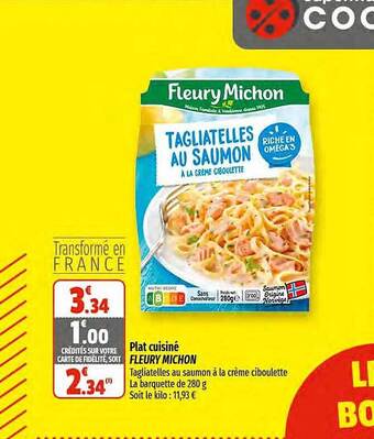 Coccinelle Supermarché Plat cuisiné fleury michon offre