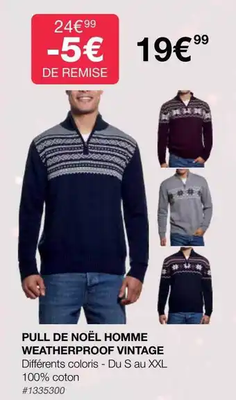 Costco Pull de noël homme weatherproof vintage offre