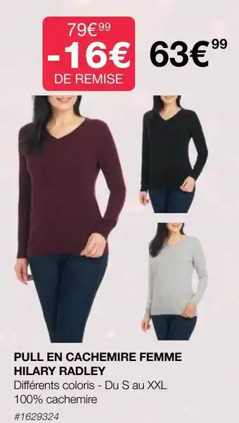 Costco Pull en cachemire femme hilary radley offre