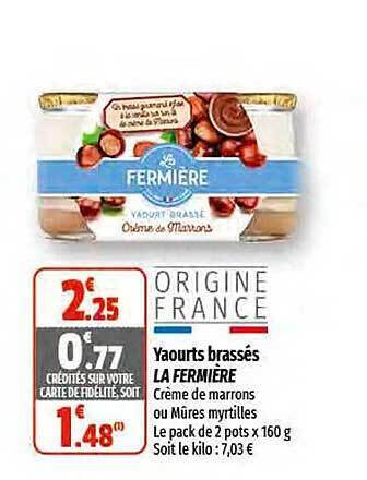 Yaourts brassés la fermière