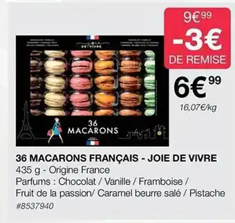 36 macarons français - joie de vivre