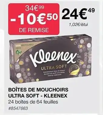 Costco Boîtes de mouchoirs ultra soft - kleenex offre