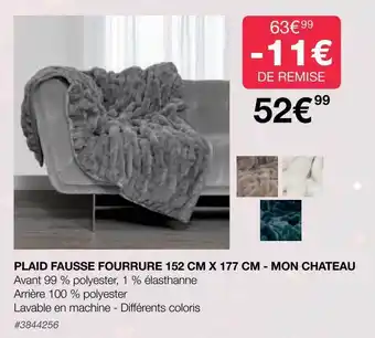 Costco Plaid fausse fourrure 152 cm x 177 cm - mon château offre