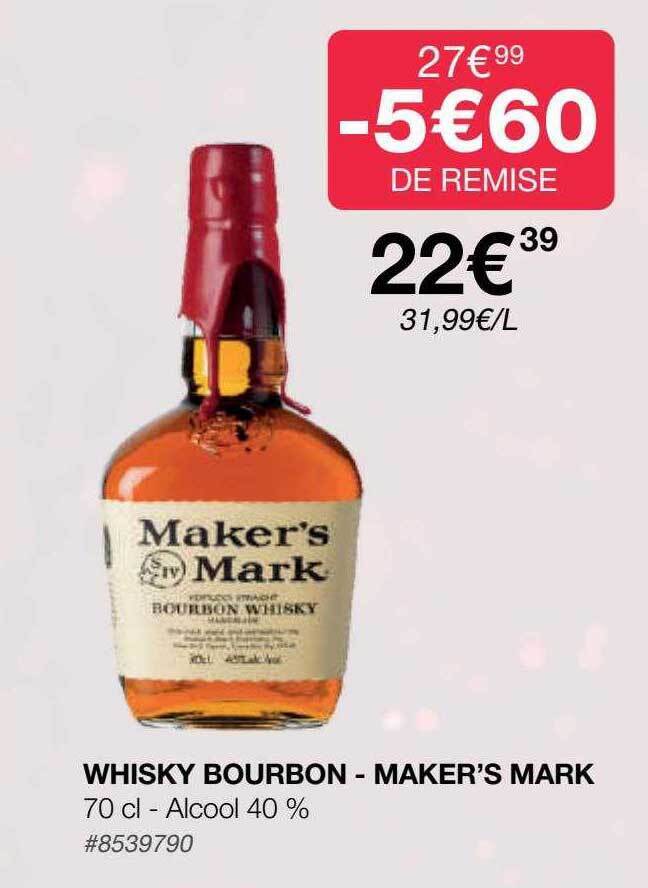 Promo Whisky bourbon maker's mark chez Costco