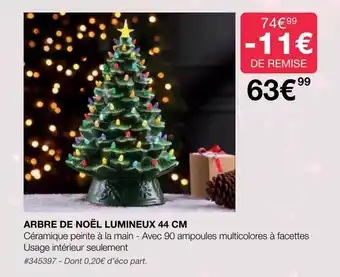Costco Arbre de noël lumineux 44 cm offre