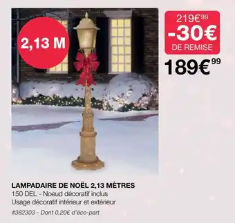 Costco Lampadaire de noël 2,13 mètres offre