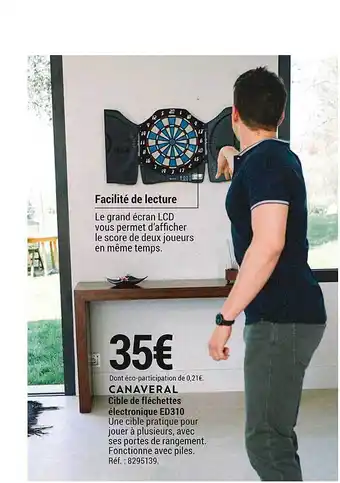 Decathlon Cible de fléchettes électronique ed310 canaveral offre