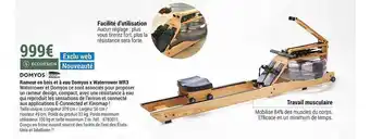 Decathlon Rameur en bois et à eau domyos x waterrower wr3 offre