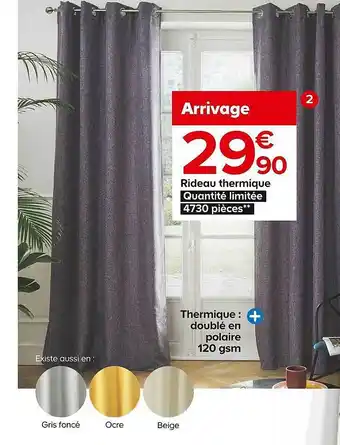Castorama Rideau thermique offre