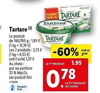 Lidl Tartare offre