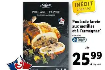 Lidl Poularde farcie aux morilles et à l'armagnac deluxe offre
