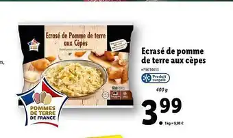 Lidl Écrasé de pomme de terre aux cèpes offre