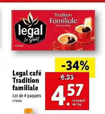 Lidl Légal café tradition familiale offre