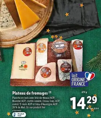 Lidl Plateau de fromages offre