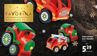 Lidl Jouet en bois avec chocolat favorina offre