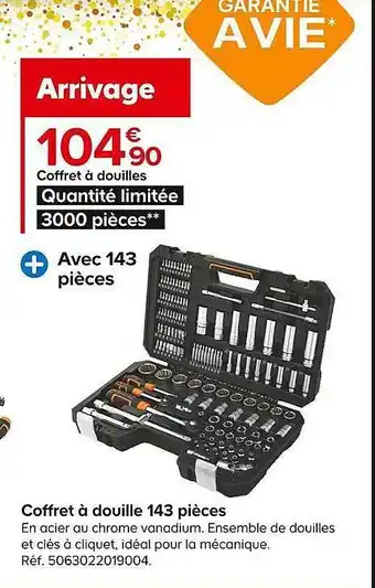 Castorama Coffret à douilles 143 pièces magnusson offre