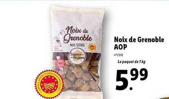 Lidl Noix de grenoble aop offre