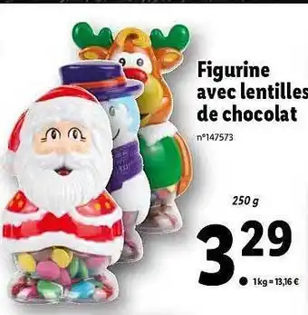 Lidl Figurine avec lentilles de chocolat offre