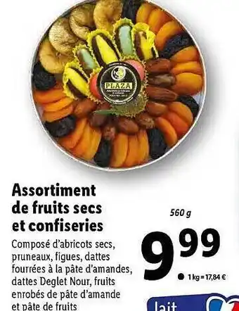 Lidl Assortiment de fruits secs et confiseries plaza offre
