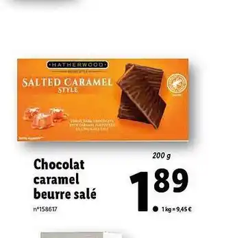 Lidl Chocolat caramel beurre salé offre