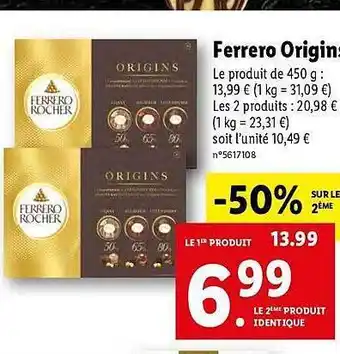 Lidl Ferrero origine offre