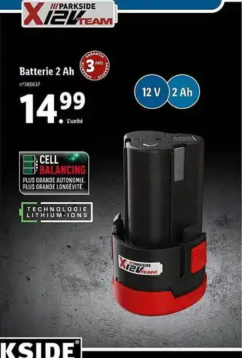 Lidl Batteri 2 ah parkside offre