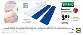 Lidl Compresses sensiplast offre