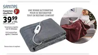 Lidl Couverture chauffante sanitas offre