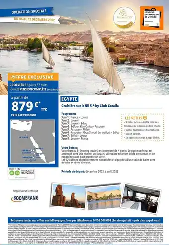 Egypte : croisière sur le nil 5* by club coralia