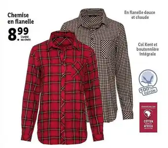 Lidl Chemise en flanelle offre