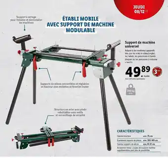 Lidl Support de machine universal offre