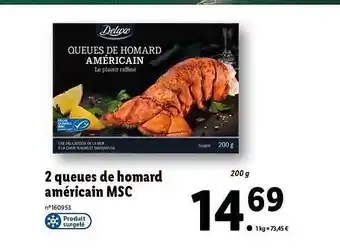 Lidl 2 queues de homard américain msc deluxe offre
